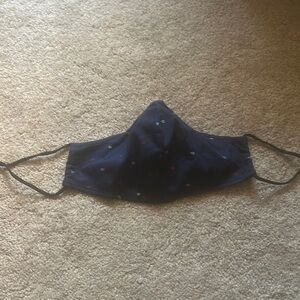 Navy Blue Face Mask with Pattern